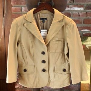 Bebe leather cropped riding jacket